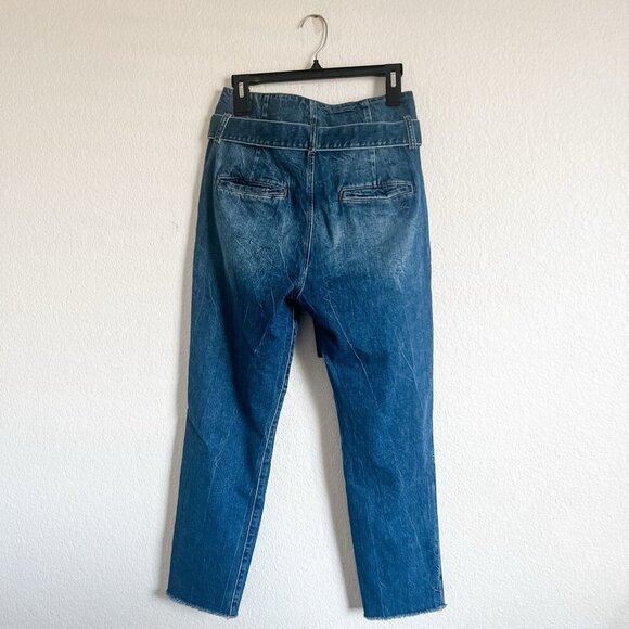 DL1961 26 Waist Susie High Rise Tapered Paperbag Jeans Raw Hem - Picture 2 of 10